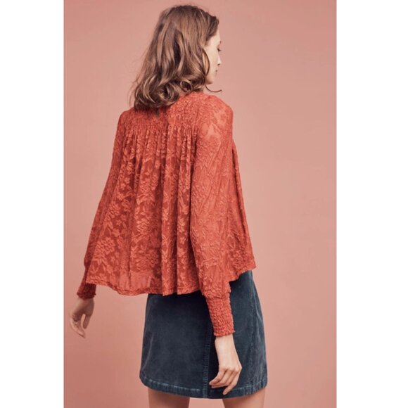 Deletta for Anthropologie Amanna Lace Top - Picture 2 of 10